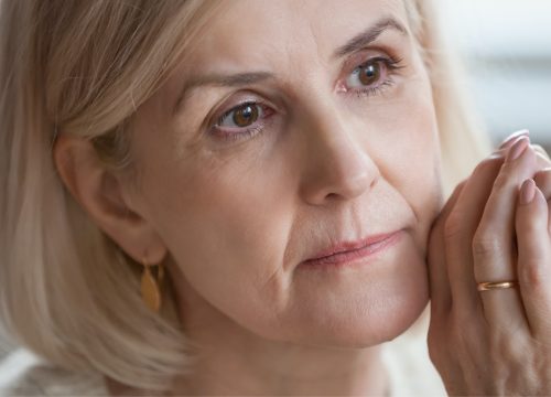 Older woman with aging face and neck